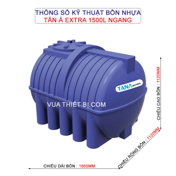 thong so ky thuat bon nhua tan a extra 1500l ngang