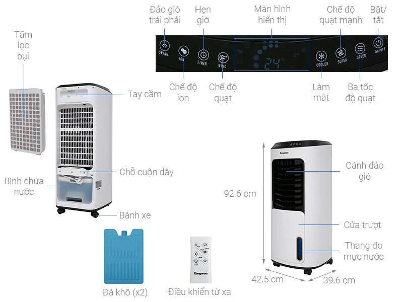 thong so ky thuat quat dieu hoa kangaroo kg50f68