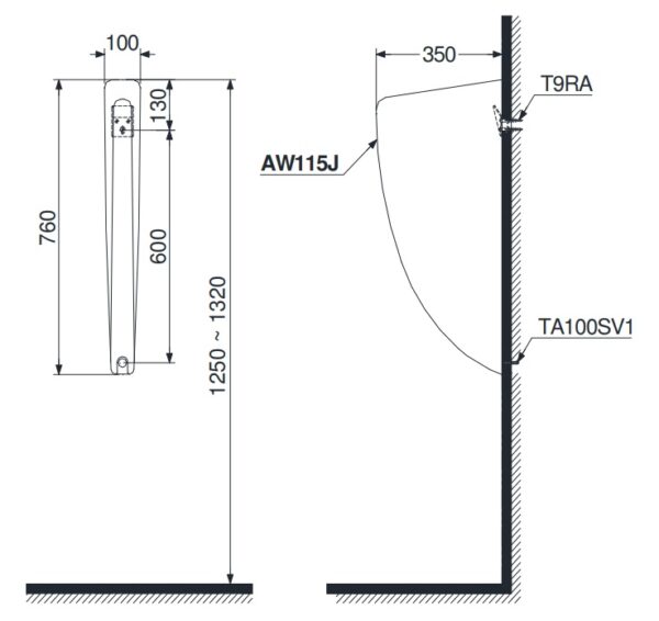 vach ngan bon tieu nam toto aw115j 2