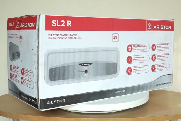 vo thung binh nong lanh ariston slim2 sl2 r 20 30 lit ngang gian tiep 25fe 2500w