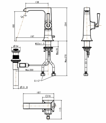 voi chau lavabo american standard wf 1601 nong lanh 1 lo 2
