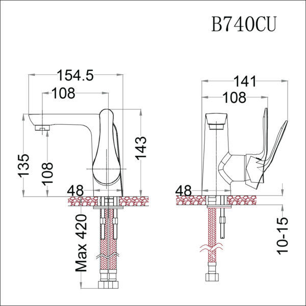 voi chau lavabo caesar b740cu