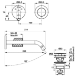 voi chau lavabo hafele charm 200 58902634 nong lanh gan tuong 2
