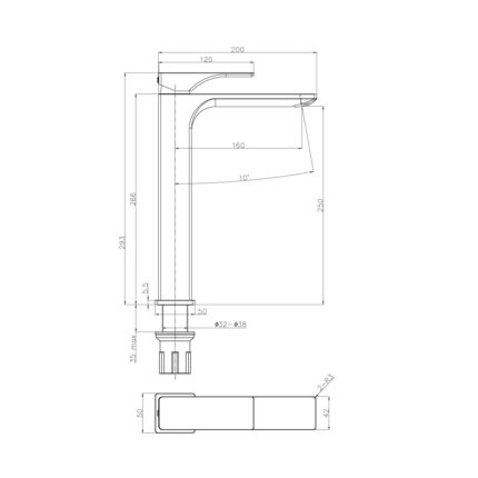 voi chau lavabo hafele regal 250 49561121 nong lanh co cao 2