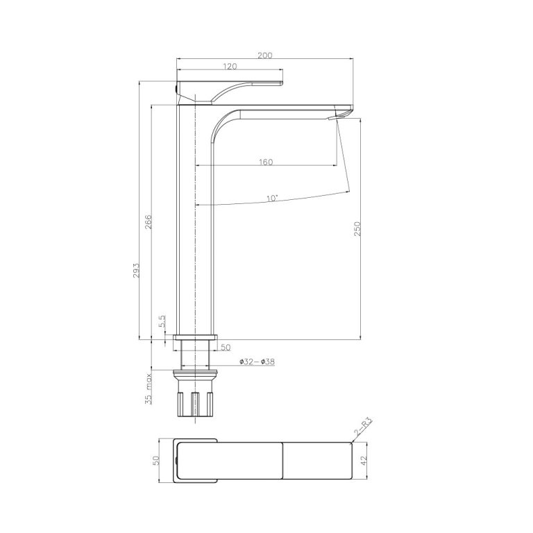 voi chau lavabo hafele regal 250 49561121 nong lanh co cao 2