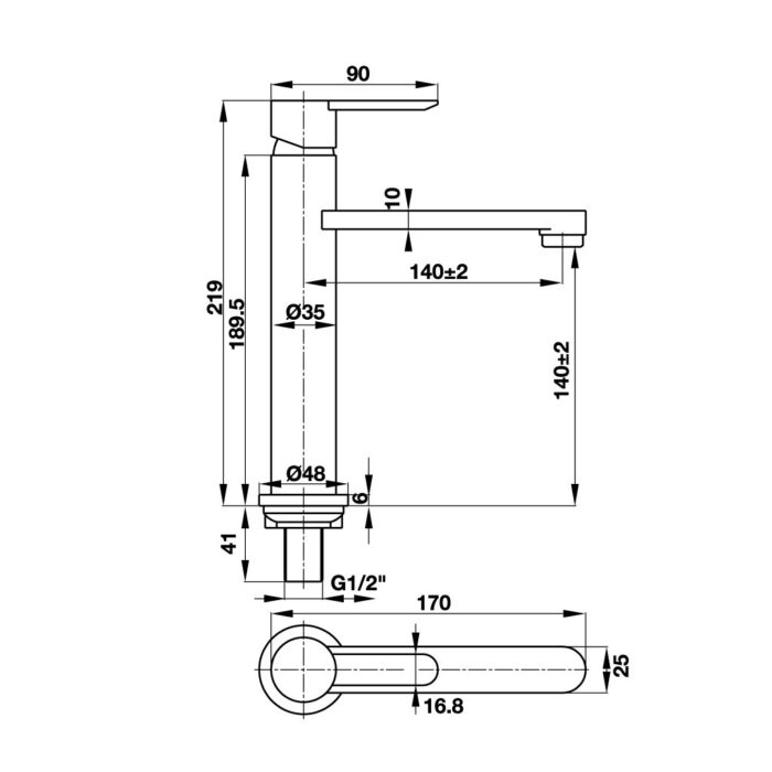voi chau lavabo hafele vigor 140 49561137 chi lanh co cao 2