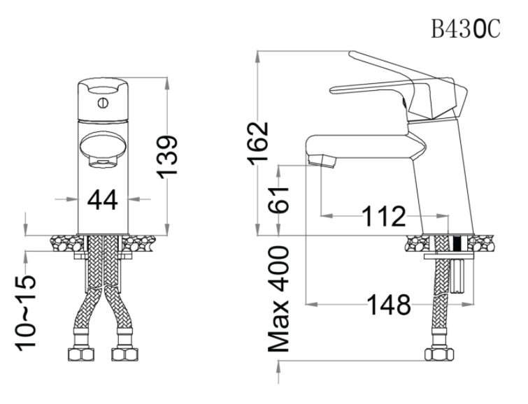 voi chau rua mat lavabo caesar b430cp nong lanh