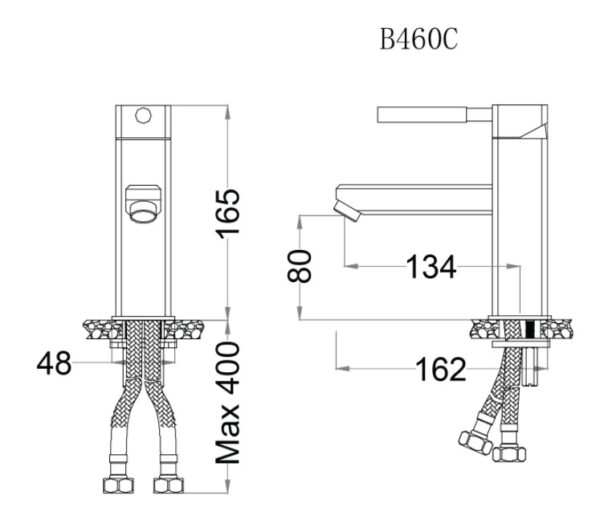 voi chau rua mat lavabo caesar b460c nong lanh