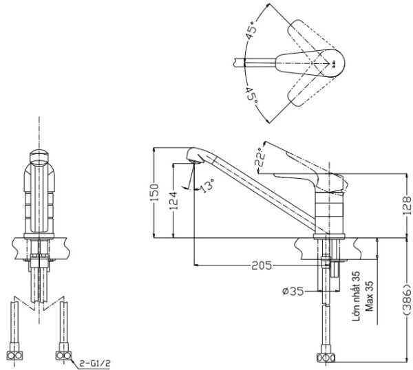 voi rua chen toto ttkc301f nong lanh