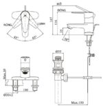 voi rua nong lanh inax lfv 1101s 1 lavabo 3 lo