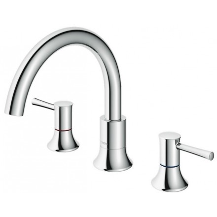 Vòi sen bồn tắm TOTO TBS02201BA gắn bồn 3 lỗ LN nóng lạnh