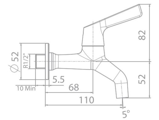 wf t602 ban ve ky thuat voi gan tuong american standard
