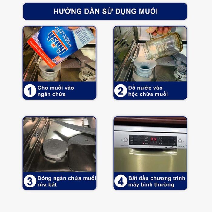 Muối rửa bát Finish Salt 1kg
