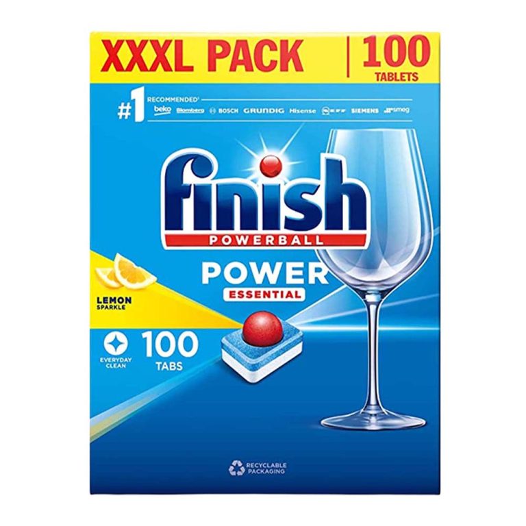 Viên rửa bát Finish Power Essential hộp 100 viên hương chanh