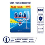 Viên rửa bát Finish All in One Power Essential 100 viên hương chanh