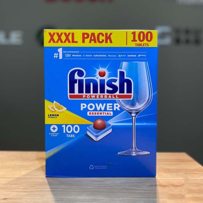 Viên rửa bát Finish All in One Power Essential 100 viên hương chanh