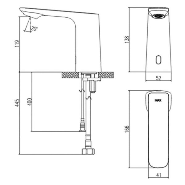 Bản-vẽ-kỹ-thuật-Vòi-chậu-lavabo-INAX-AMV-91-cảm-ứng-điện-lạnh