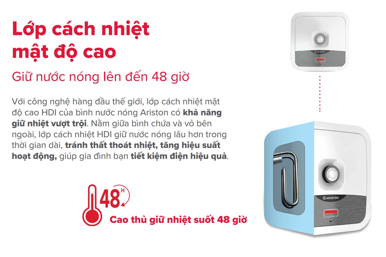 Bình nóng lạnh gián tiếp là gì 10 bộ phận cấu tạo lên bình - lớp cách nhiệt mật độ cao