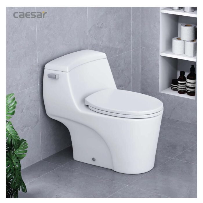 Bồn cầu 1 khối CAESAR C1353 nắp êm MU234 - Ảnh 4