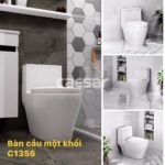 Bồn cầu 1 khối CAESAR C1356 nắp êm M256 - Ảnh 2