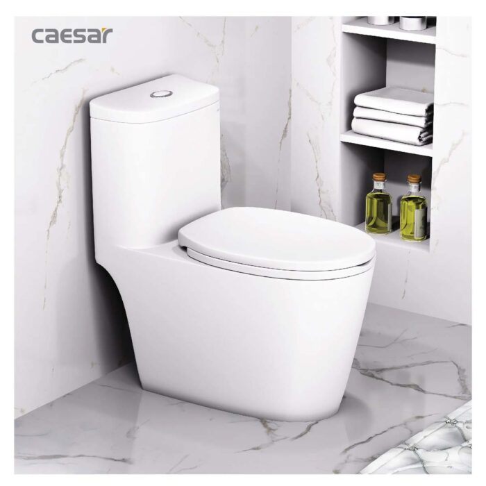 Bồn cầu 1 khối CAESAR C1364 nắp êm MU234 - Ảnh 4