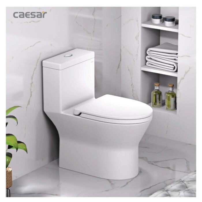 Bồn cầu 1 khối CAESAR C1374 nắp êm MU235 - Ảnh 4