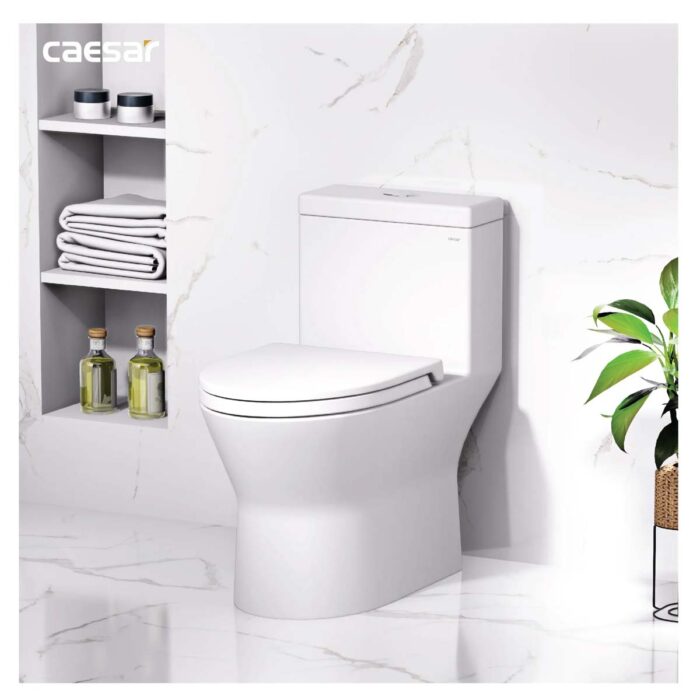 Bồn cầu 1 khối CAESAR C1374 nắp êm MU235 - Ảnh 6