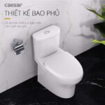 Bồn cầu 1 khối CAESAR C1394 (CD1394) nắp êm M233 - Ảnh 12
