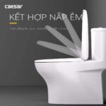 Bồn cầu 1 khối CAESAR C1394 (CD1394) nắp êm M233 - Ảnh 9