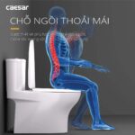 Bồn cầu 1 khối CAESAR C1394 (CD1394) nắp êm M233 - Ảnh 8