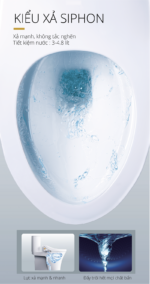 Bồn cầu 1 khối Caesar CD1395 nắp êm rửa cơ TAF050 2