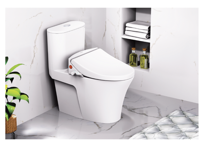 Bồn cầu 1 khối Caesar CD1395 nắp êm rửa cơ TAF050 7