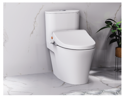 Bồn cầu 1 khối Caesar CD1395 nắp êm rửa cơ TAF050 9