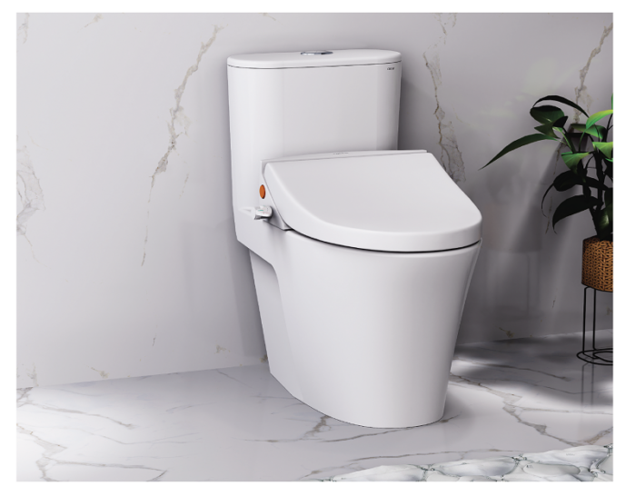 Bồn cầu 1 khối Caesar CD1395 nắp êm rửa cơ TAF050 9