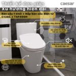 Bồn cầu thông minh CAESAR C1395F TAF400H (CD1395) nắp rửa điện tử - Ảnh 6