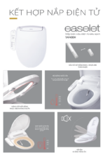 nắp bồn cầu 1 khối Caesar CD1395 nắp điện tử TAF400H
