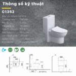 Bồn cầu 1 khối CAESAR C1352 trẻ em nắp êm M284 - Ảnh 3