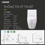 Bồn cầu 1 khối CAESAR C1356 nắp êm M256 - Ảnh 3