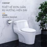 Bồn cầu 1 khối CAESAR C1353 nắp êm MU234 - Ảnh 7