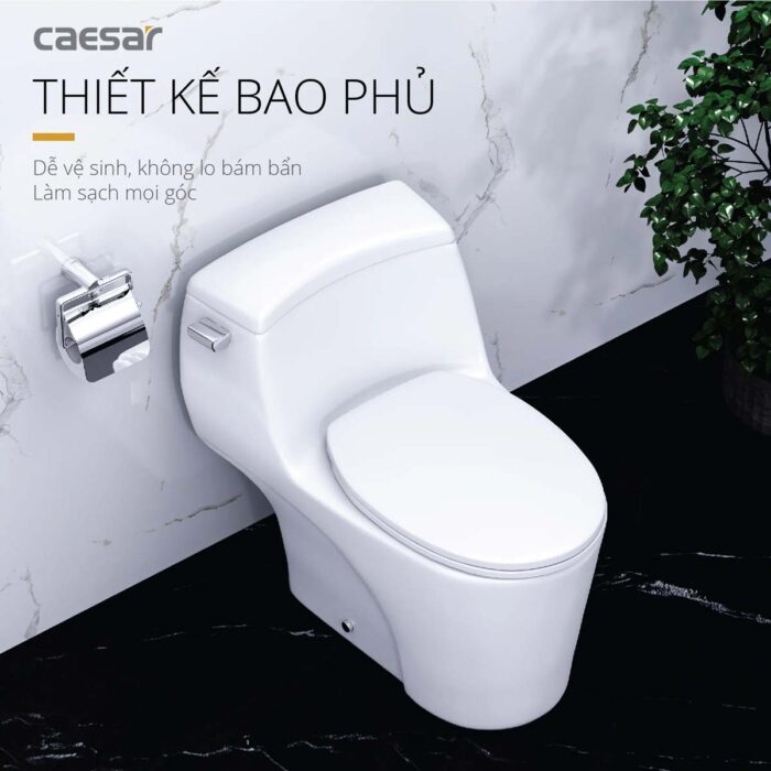 Bồn cầu 1 khối CAESAR C1353 nắp êm MU234 - Ảnh 12