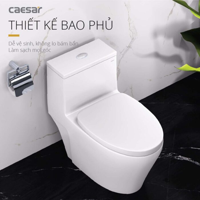 Bồn cầu 1 khối CAESAR C1356 nắp êm M256 - Ảnh 8