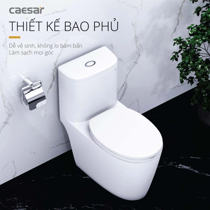 Bồn cầu 1 khối CAESAR C1364 nắp êm MU234 - Ảnh 12
