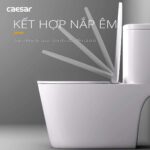 Bồn cầu 1 khối CAESAR C1364 nắp êm MU234 - Ảnh 9