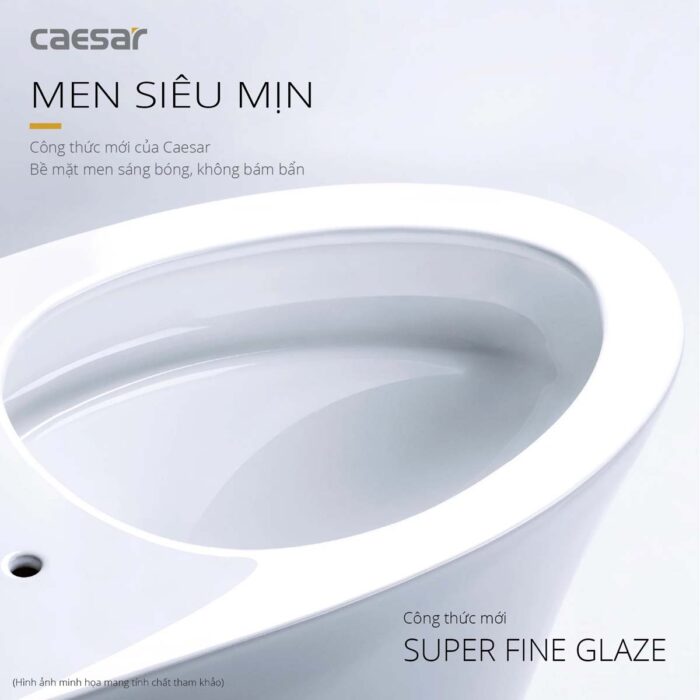 Bồn cầu 1 khối CAESAR C1374 nắp êm MU235 - Ảnh 9