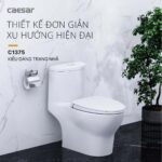 Bồn cầu 1 khối CAESAR C1375 nắp êm M221 - Ảnh 7