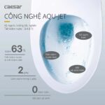 Bồn cầu 1 khối CAESAR C1375 nắp êm M221 - Ảnh 8