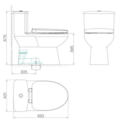 Bản-vẽ-kĩ-thuật-Bồn-cầu-1-khối-VIGLACERA-V811-nắp-êm