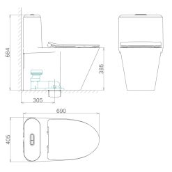 Bản-vẽ-kĩ-thuật-Bồn-cầu-1-khối-VIGLACERA-V812-nắp-êm