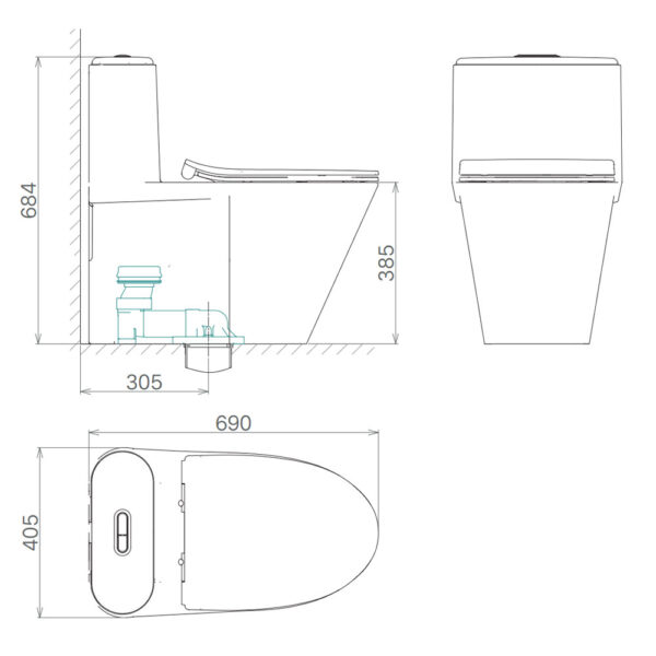 Bản-vẽ-kĩ-thuật-Bồn-cầu-1-khối-VIGLACERA-V812-nắp-êm