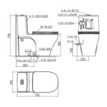 Bản vẽ kĩ thuật Bồn cầu 1 khối VIGLACERA V815 nắp êm